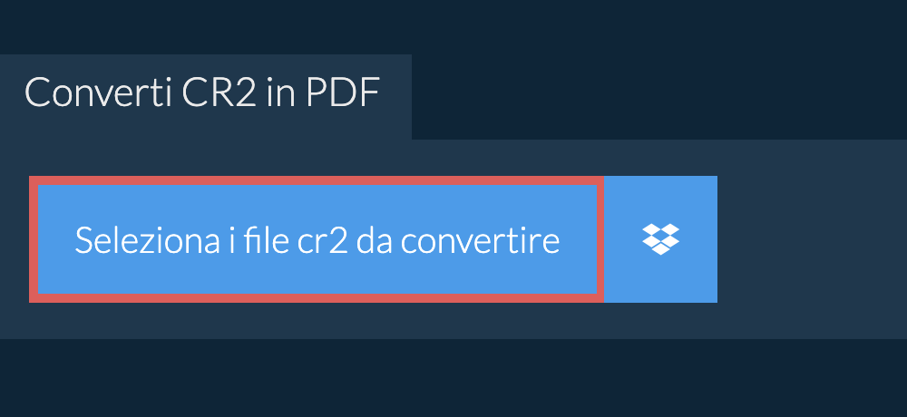 Converti cr2 in pdf