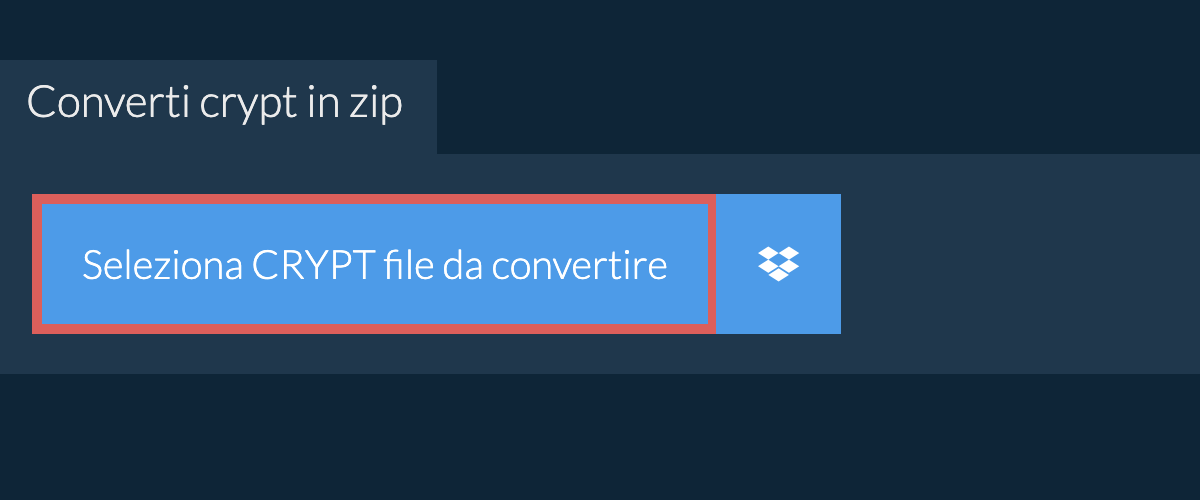 Converti crypt in zip