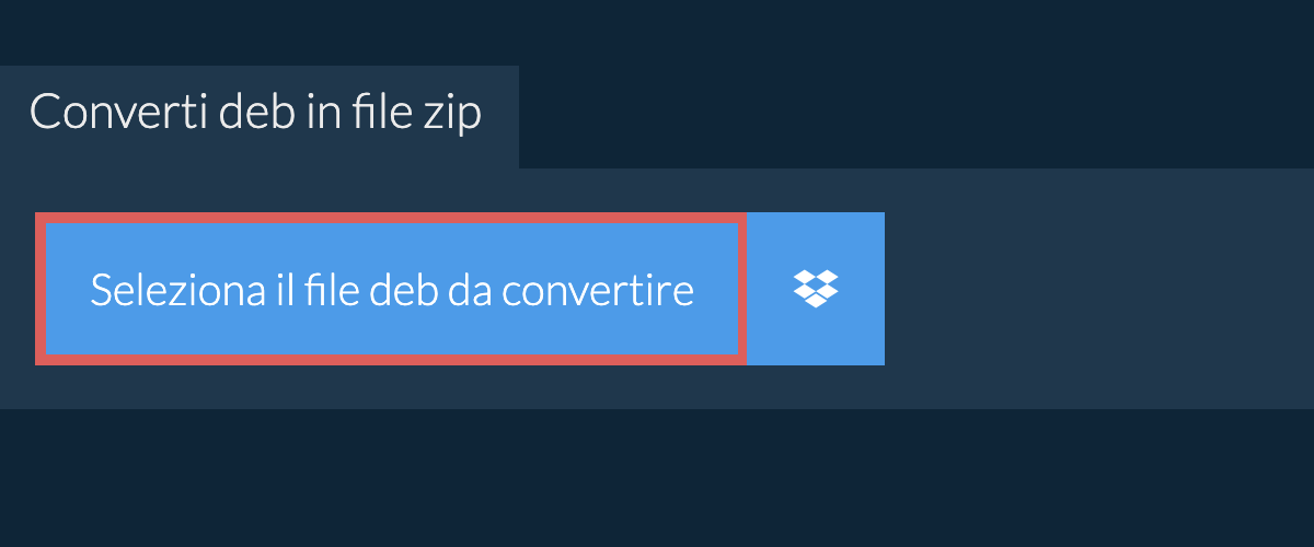 Converti deb in file zip