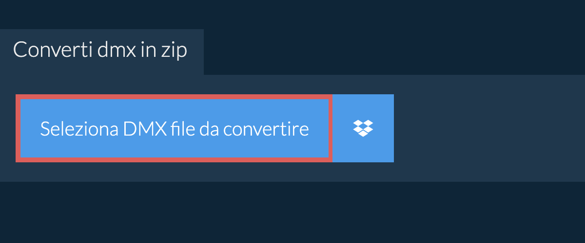 Converti dmx in zip