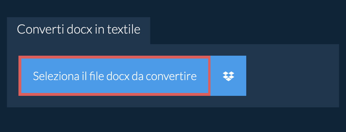 Converti docx in textile