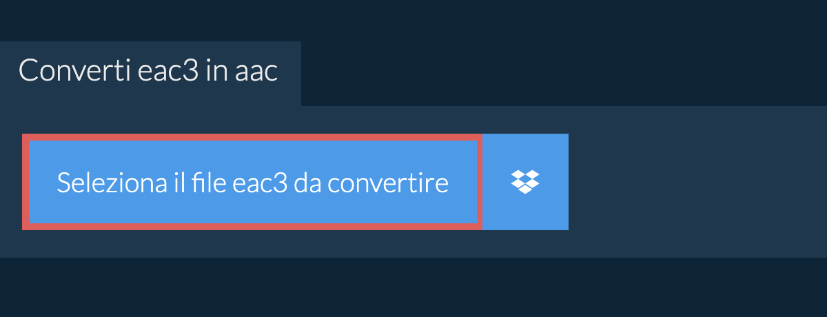 Converti eac3 in aac