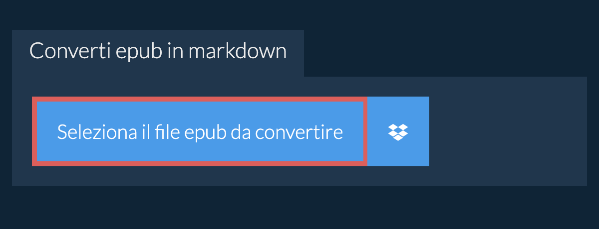 Converti epub in markdown