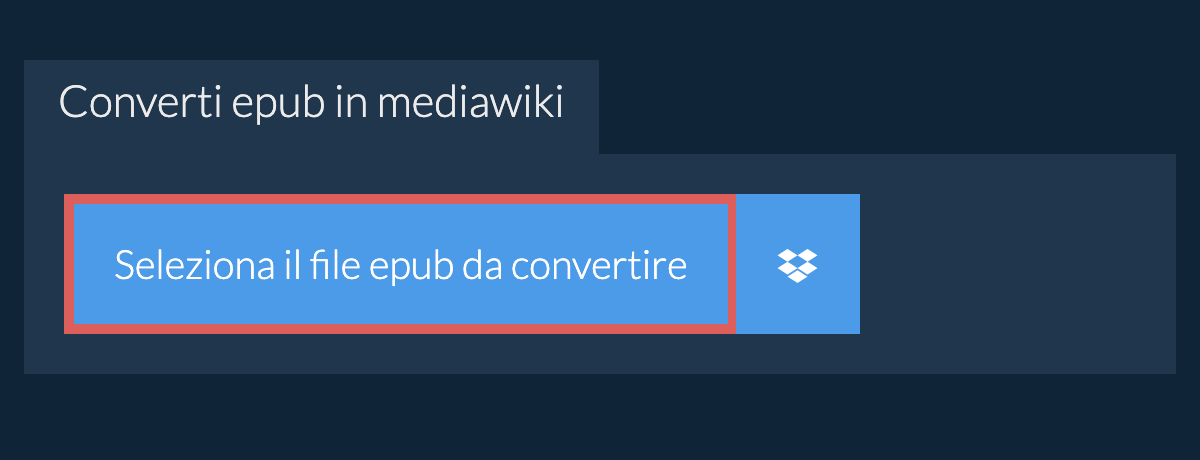 Converti epub in mediawiki