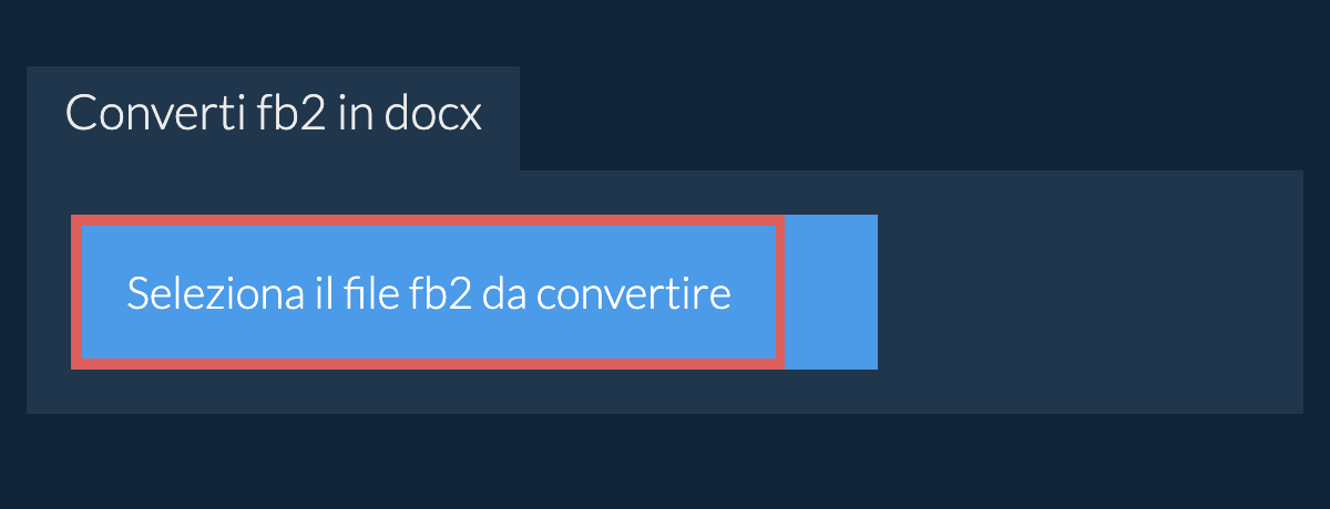 Converti fb2 in docx
