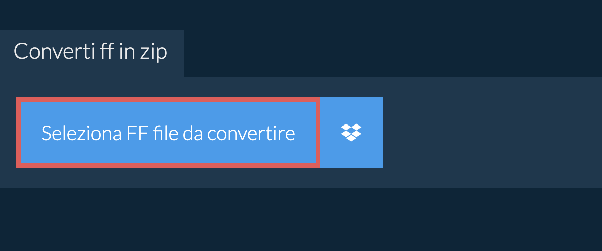 Converti ff in zip
