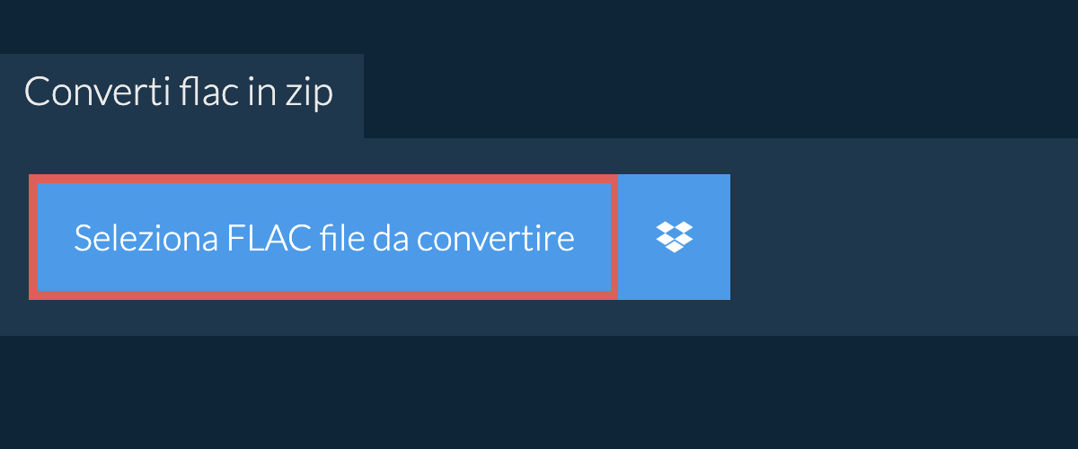 Converti flac in zip