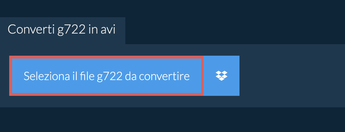 Converti g722 in avi