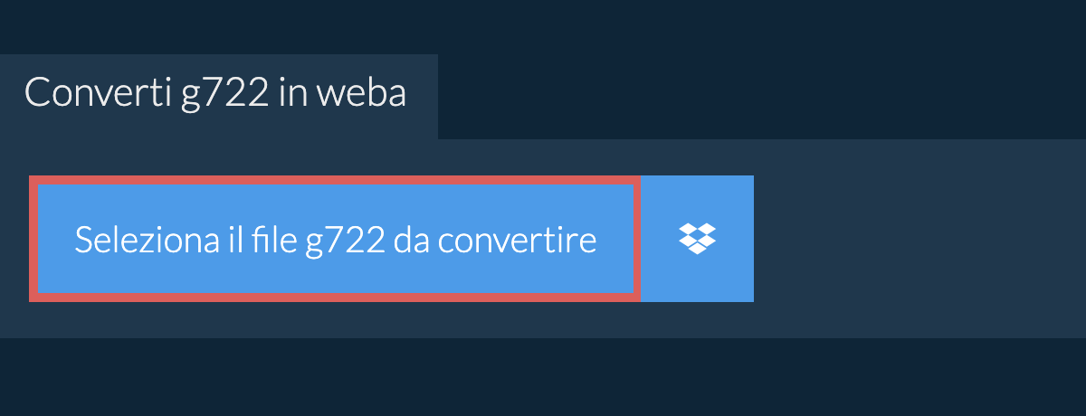 Converti g722 in weba