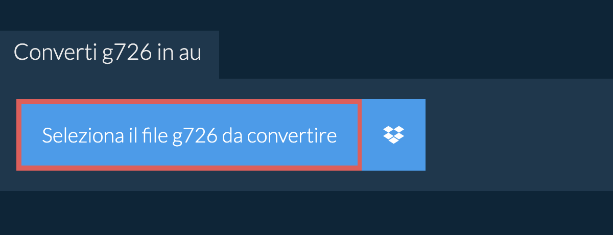 Converti g726 in au