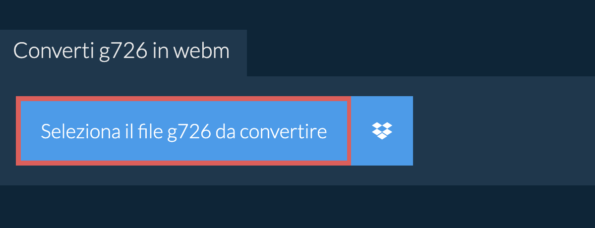 Converti g726 in webm