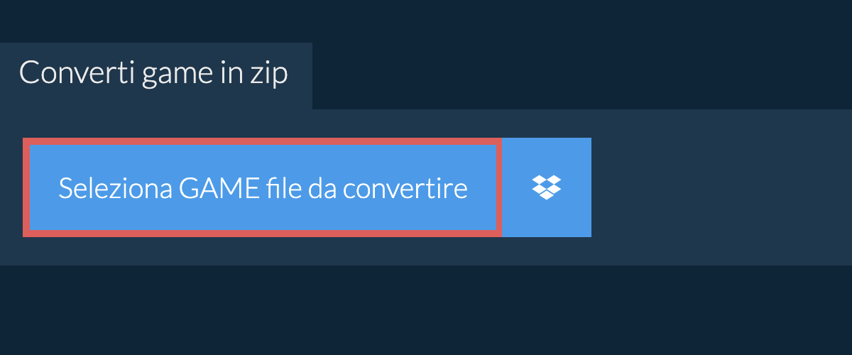 Converti game in zip