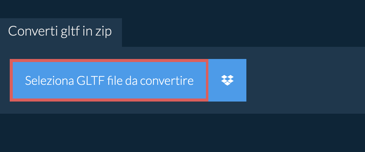 Converti gltf in zip