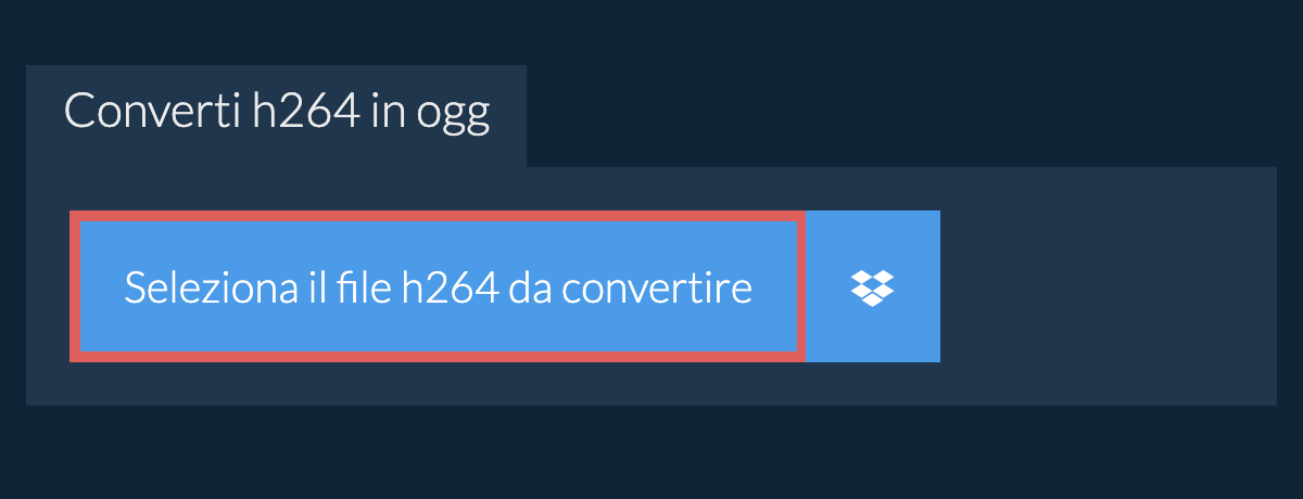 Converti h264 in ogg