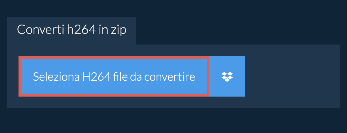 Converti h264 in zip