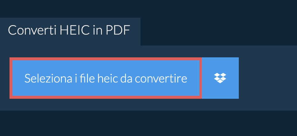 Converti heic in pdf