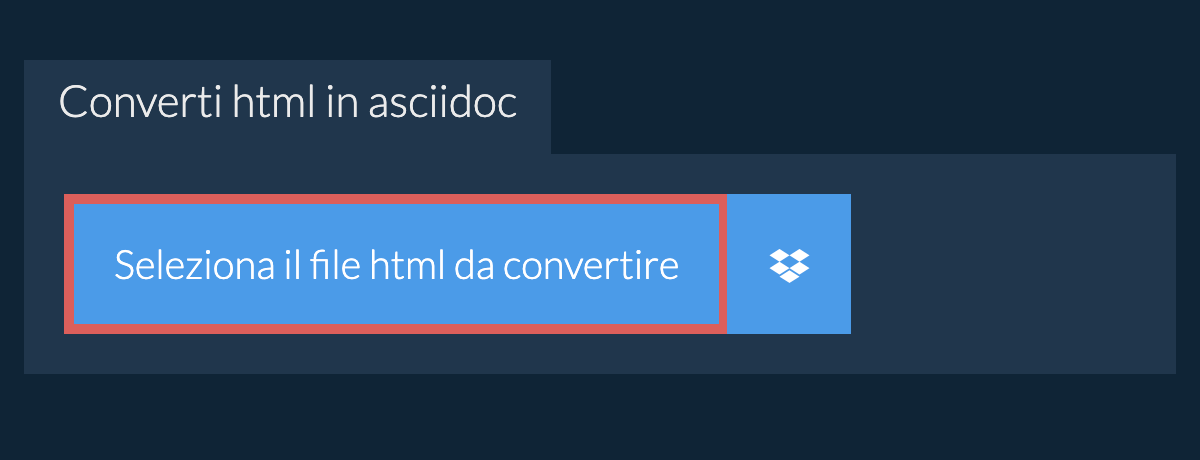 Converti html in asciidoc