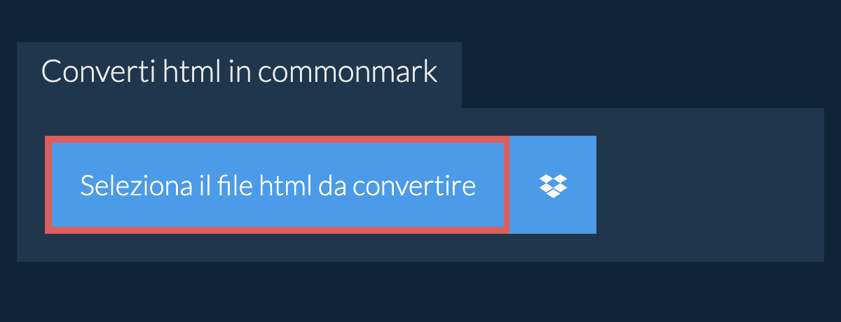 Converti html in commonmark