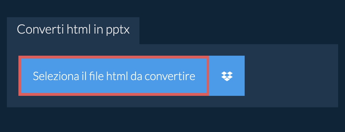 Converti html in pptx