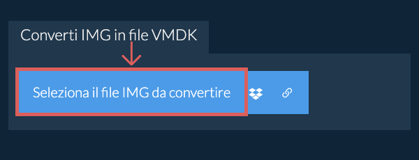 Converti IMG in file VMDK
