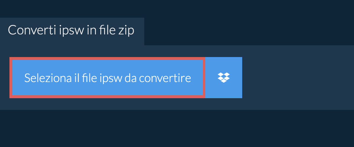 Converti ipsw in file zip