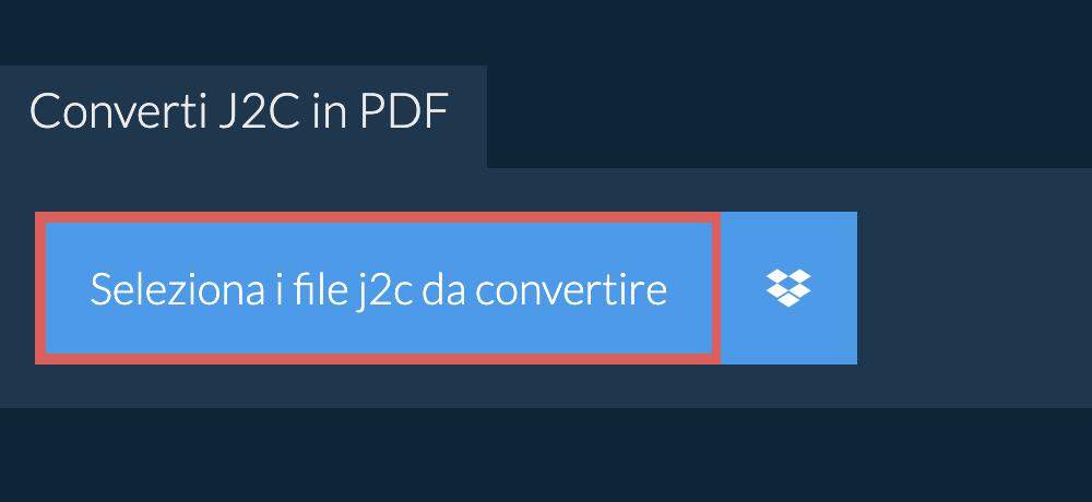 Converti j2c in pdf