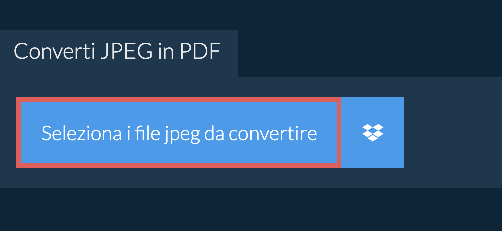 Converti jpeg in pdf