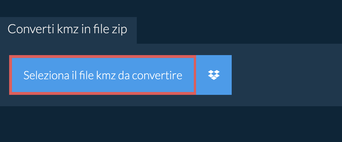 Converti kmz in file zip