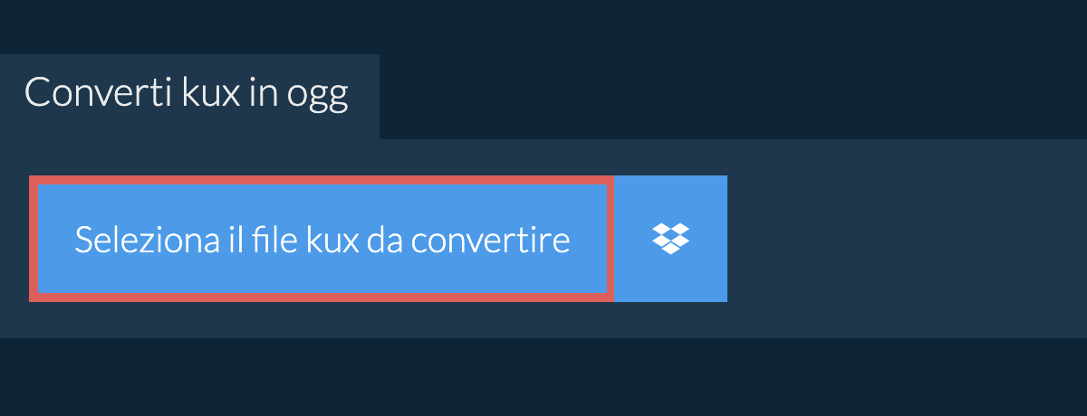 Converti kux in ogg