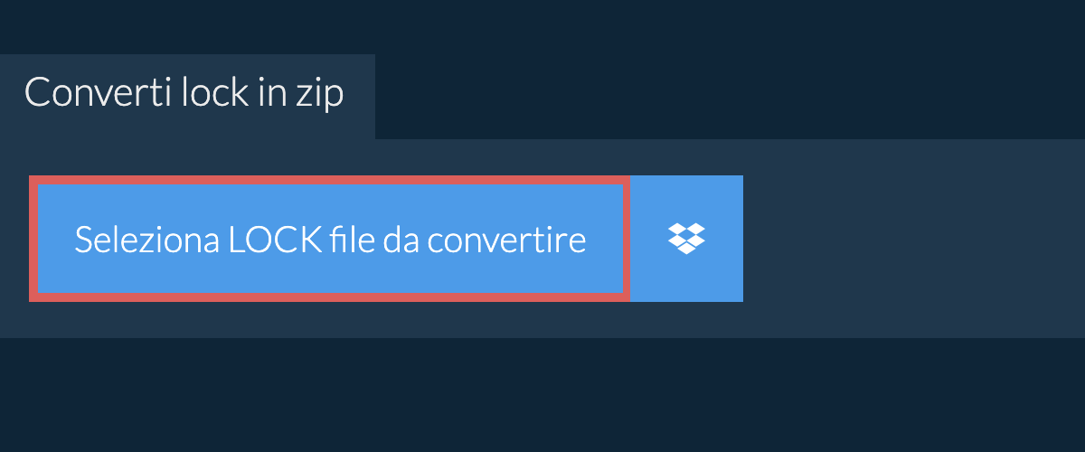 Converti lock in zip