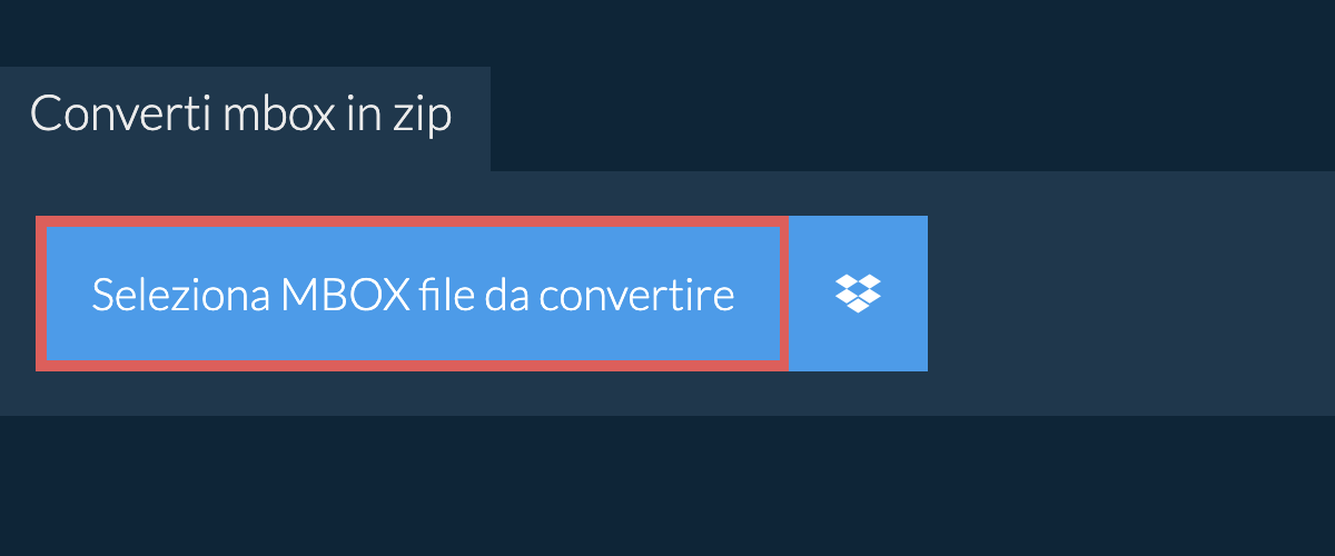 Converti mbox in zip
