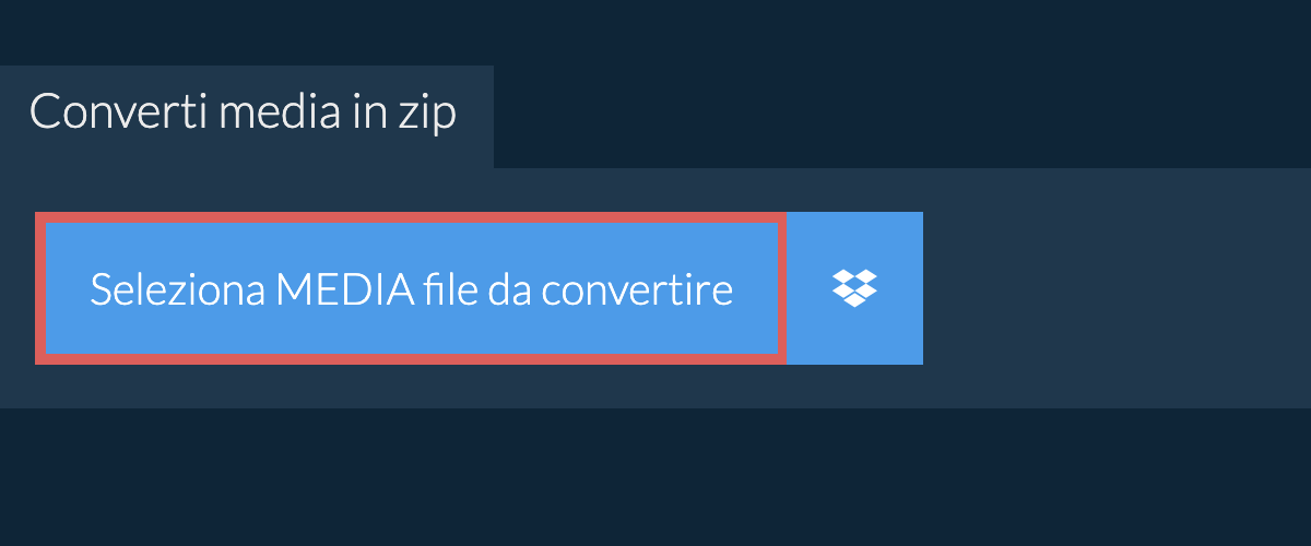 Converti media in zip