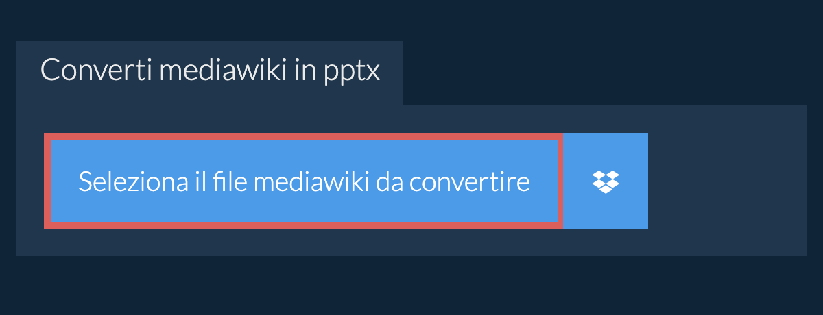 Converti mediawiki in pptx