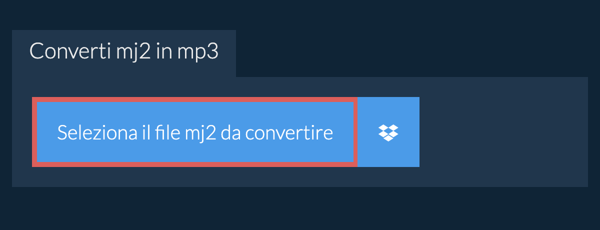 Converti mj2 in mp3