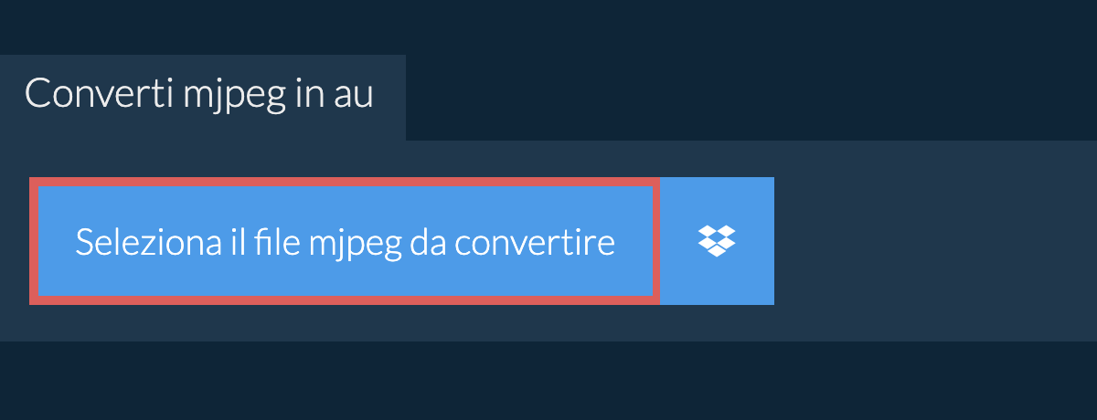 Converti mjpeg in au