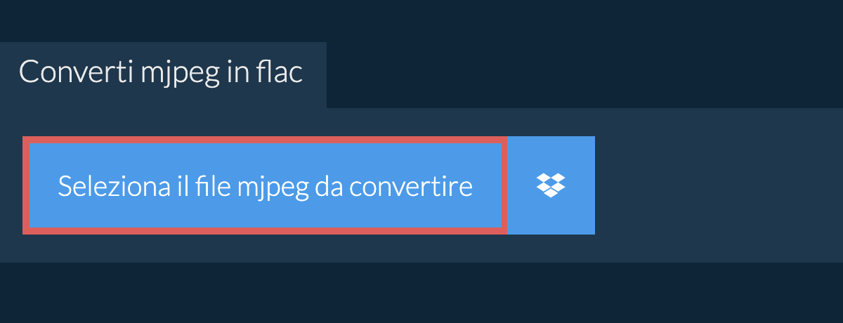 Converti mjpeg in flac