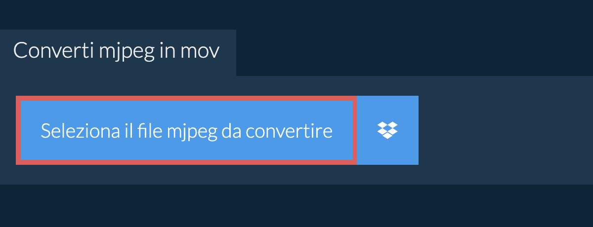 Converti mjpeg in mov