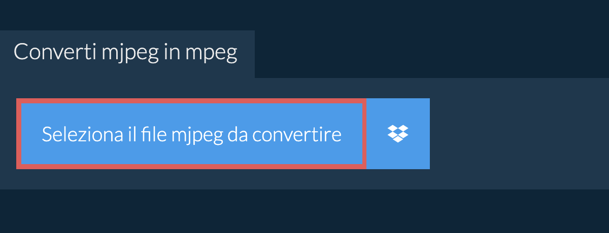 Converti mjpeg in mpeg