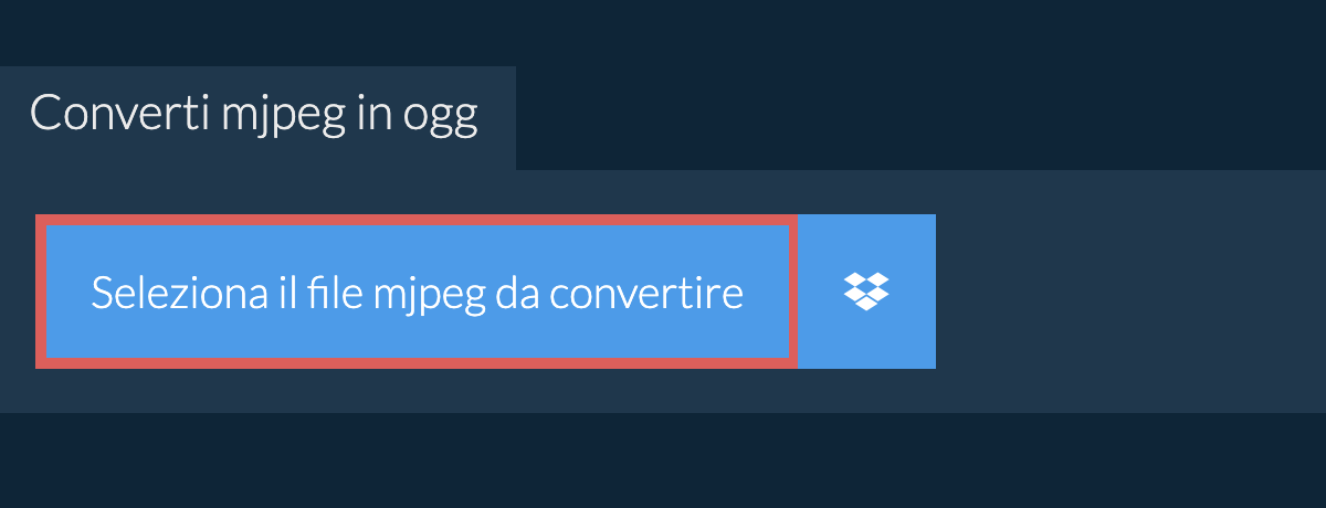 Converti mjpeg in ogg