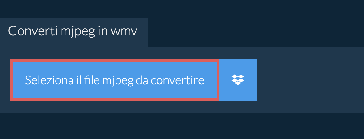 Converti mjpeg in wmv