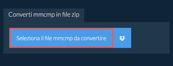 Converti mmcmp in file zip