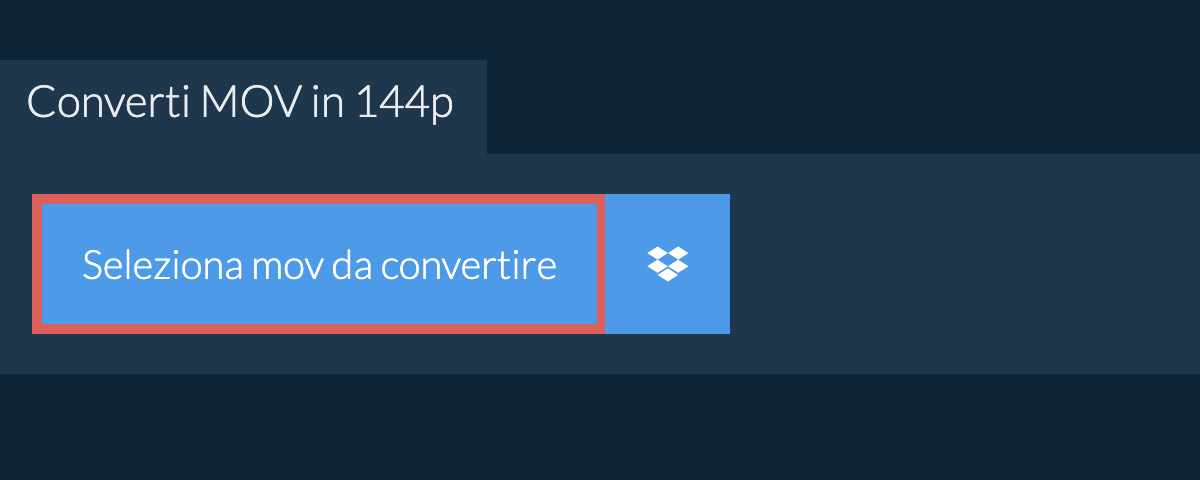 Converti mov in 144p