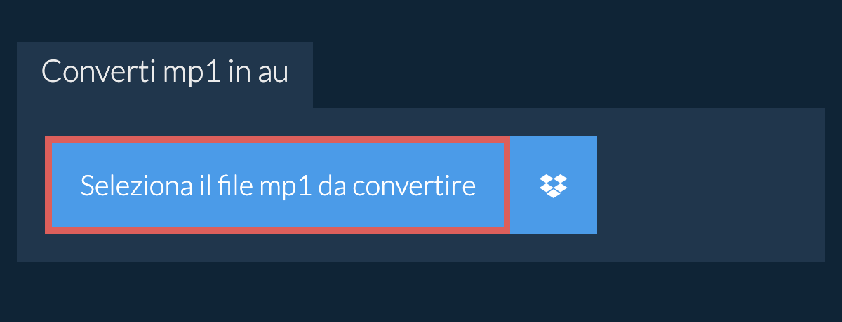 Converti mp1 in au