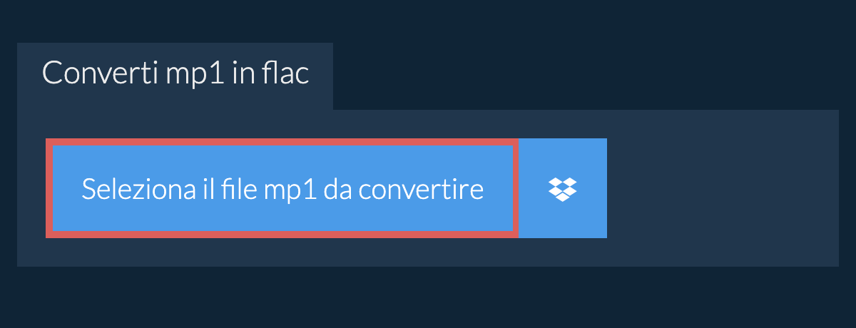 Converti mp1 in flac