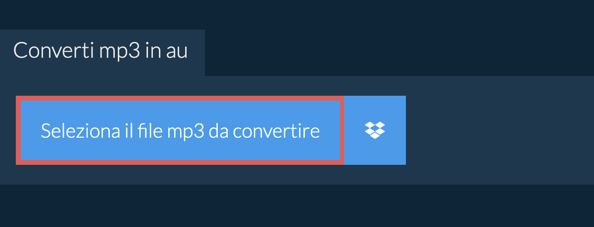 Converti mp3 in au