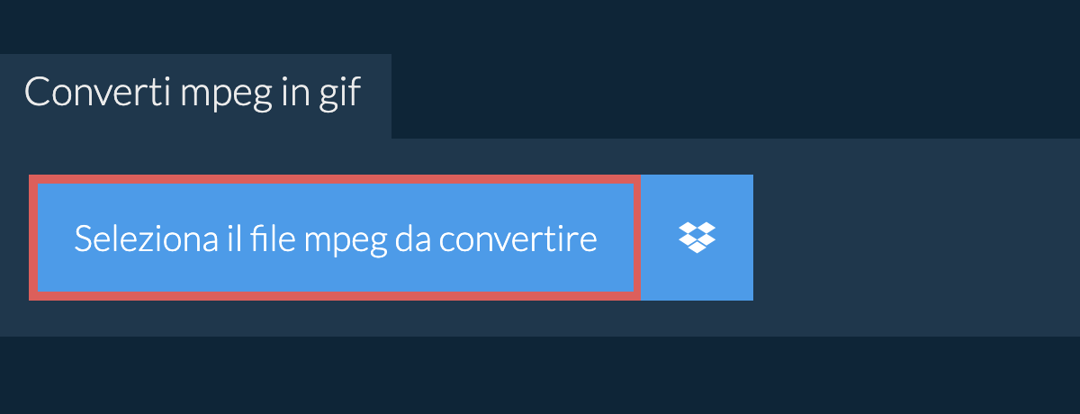 Converti mpeg in gif