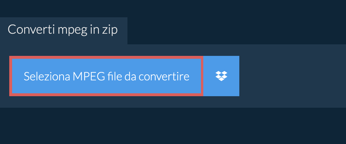 Converti mpeg in zip