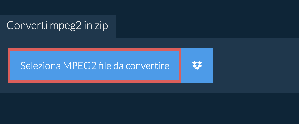 Converti mpeg2 in zip