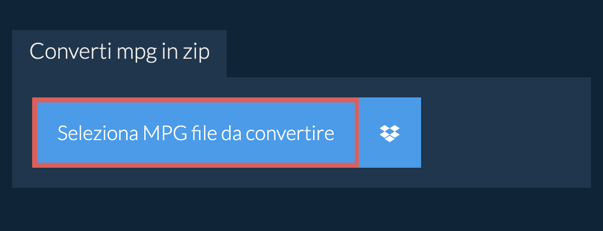 Converti mpg in zip