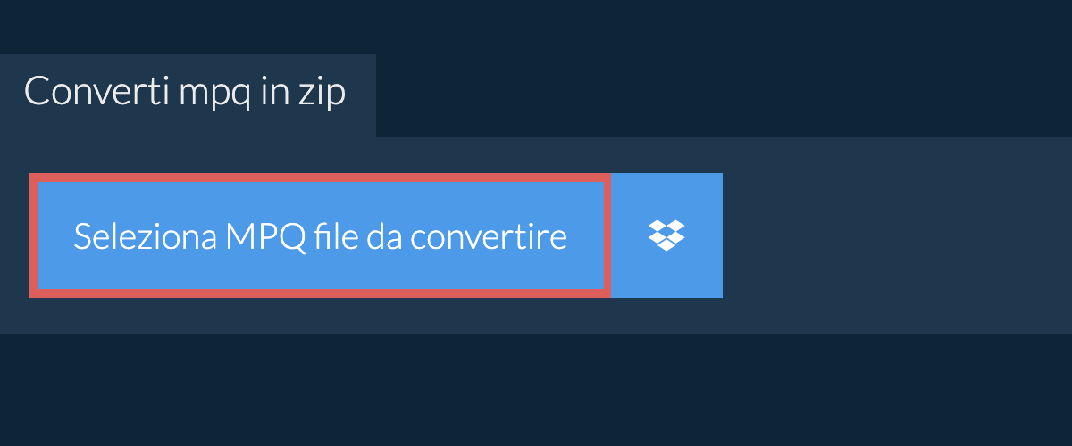 Converti mpq in zip